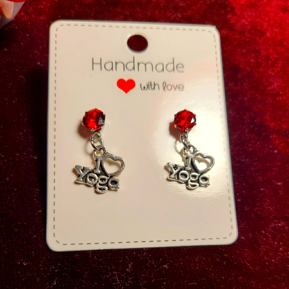 Yoga Earrings Fitness Spots Gym Mom Bat Halloween